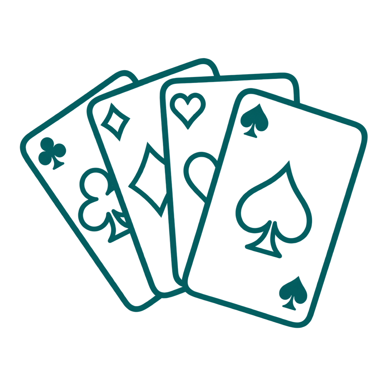 Illustration of playing cards — the emblem of Whist Club 1841