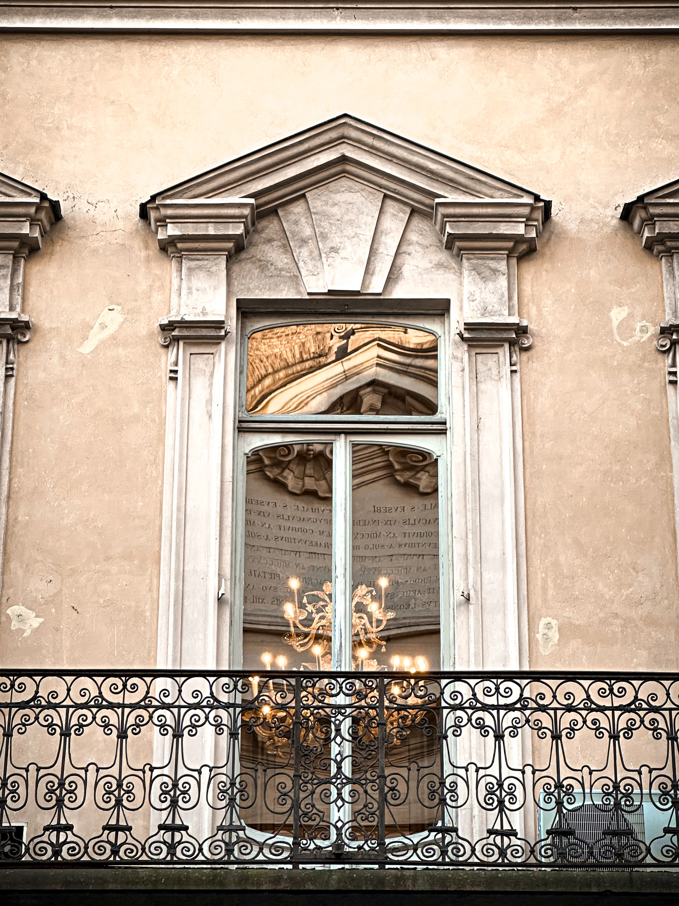 Light falling through a palace window in Turin